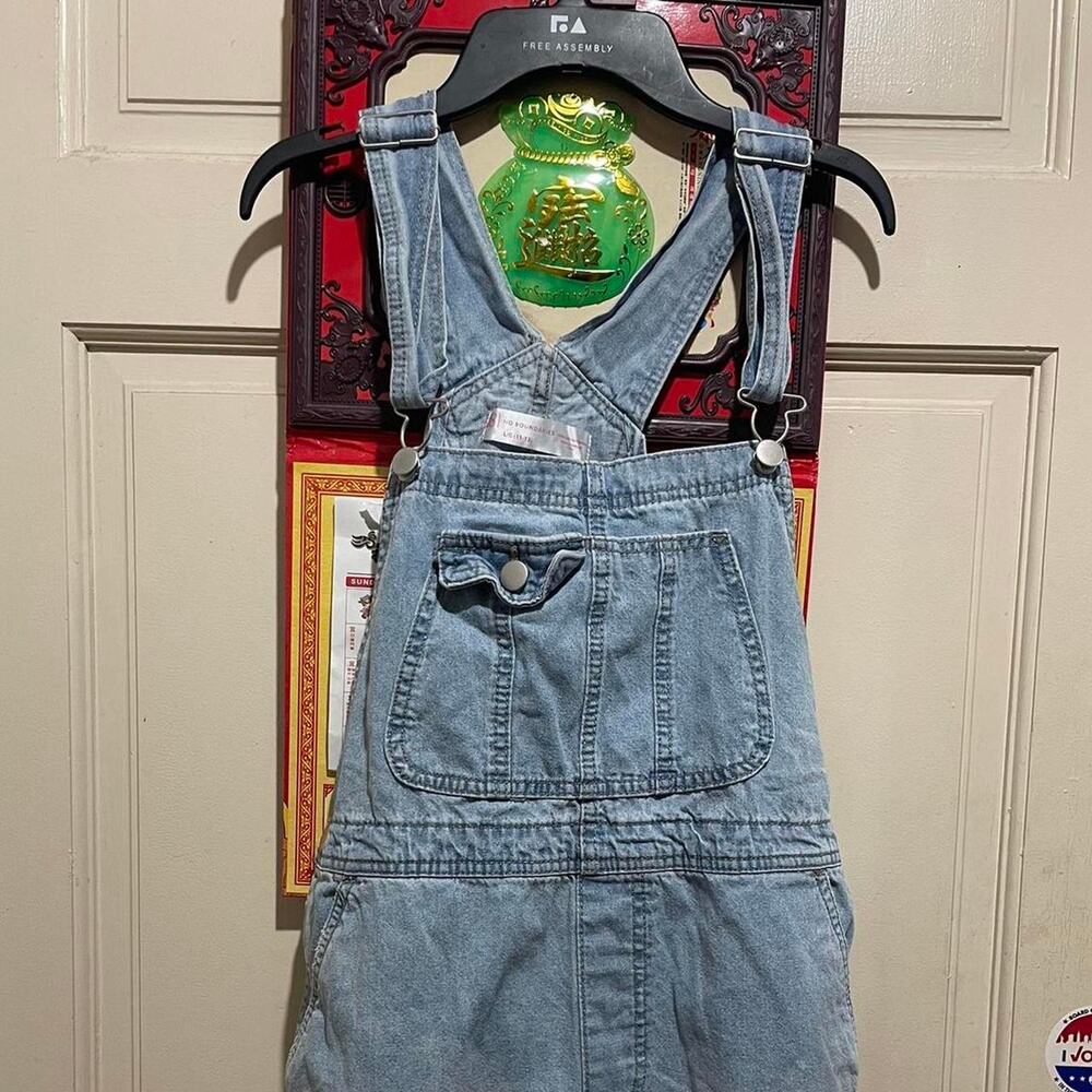 Blue denim overalls with adjustable - Picture 2 of 4